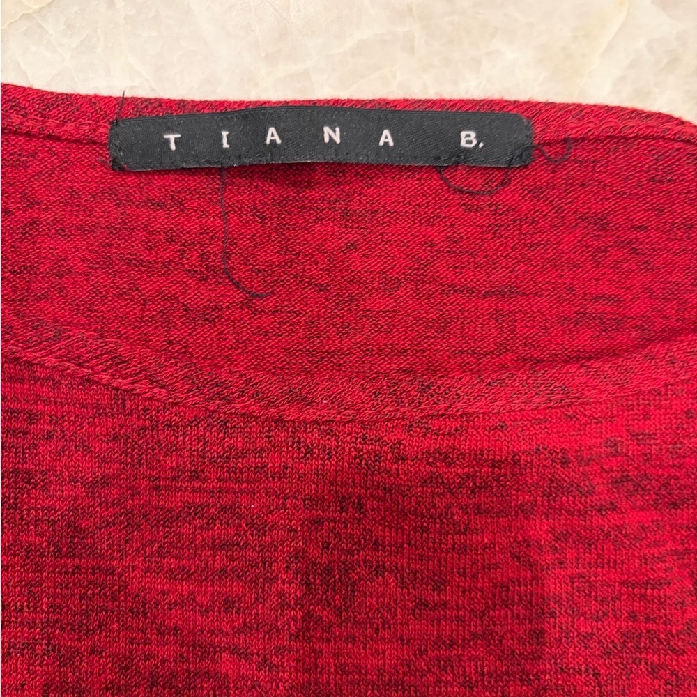 Tiana B. Red Knit Shift Dress | Size S–M - Picture 4 of 4
